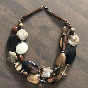 Brown stone necklace